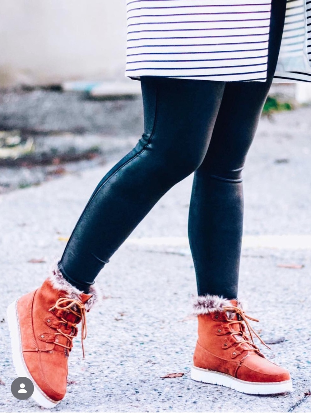 justfab reegan faux fur lace up boot - Picture 3 of 11